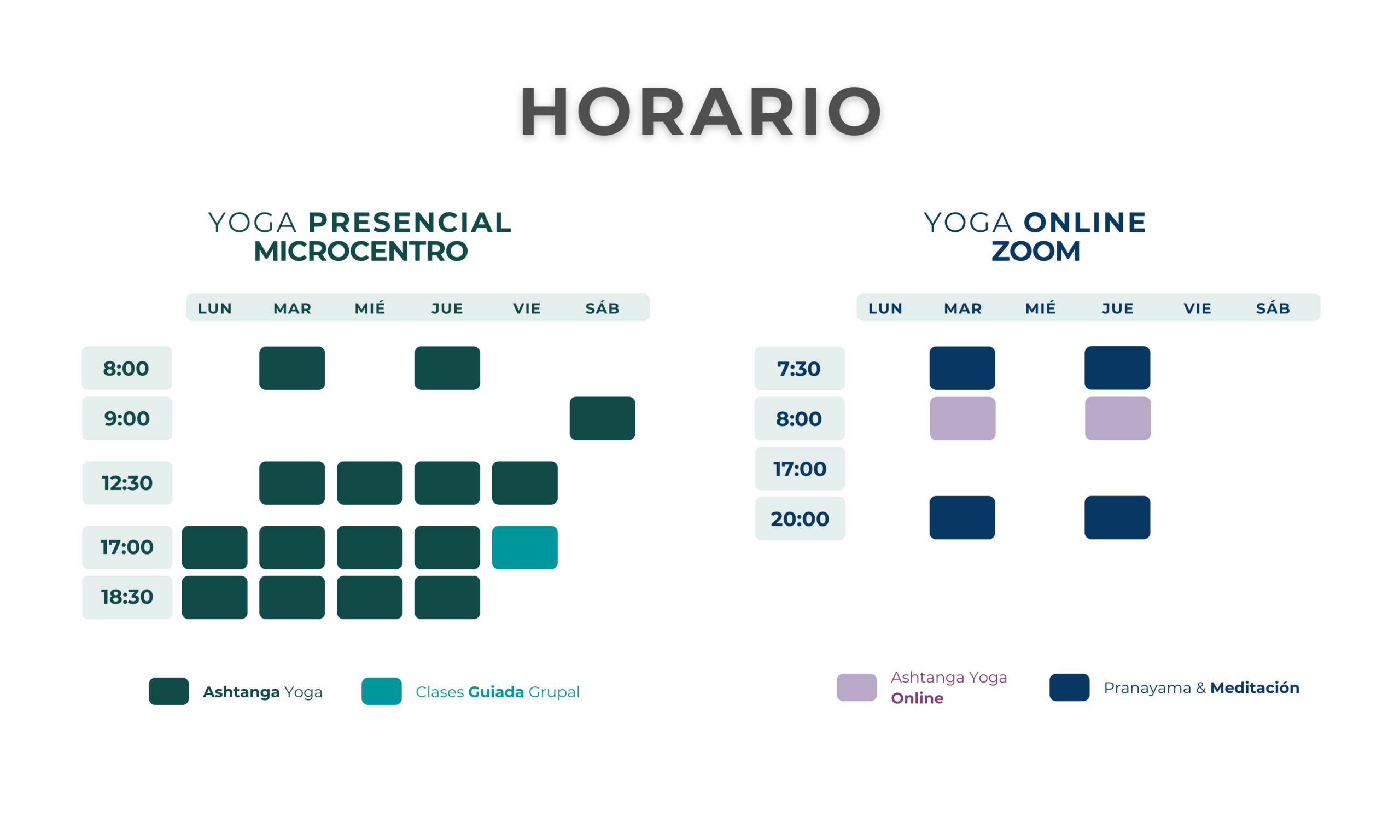 Horario de clases de yoga en Microcentro Buenos Aires en Sodhana Yoga.