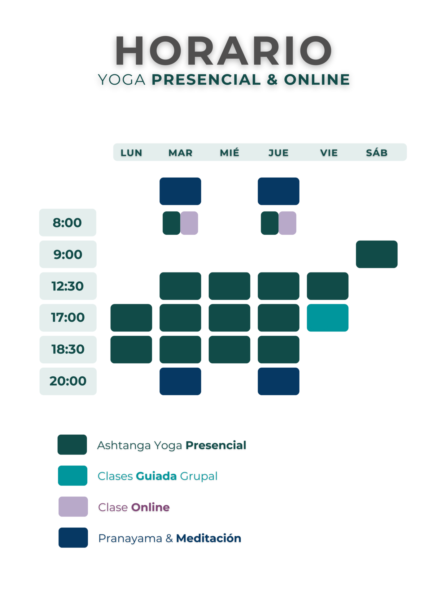 Horario de clases de yoga en Microcentro Buenos Aires en Sodhana Yoga.